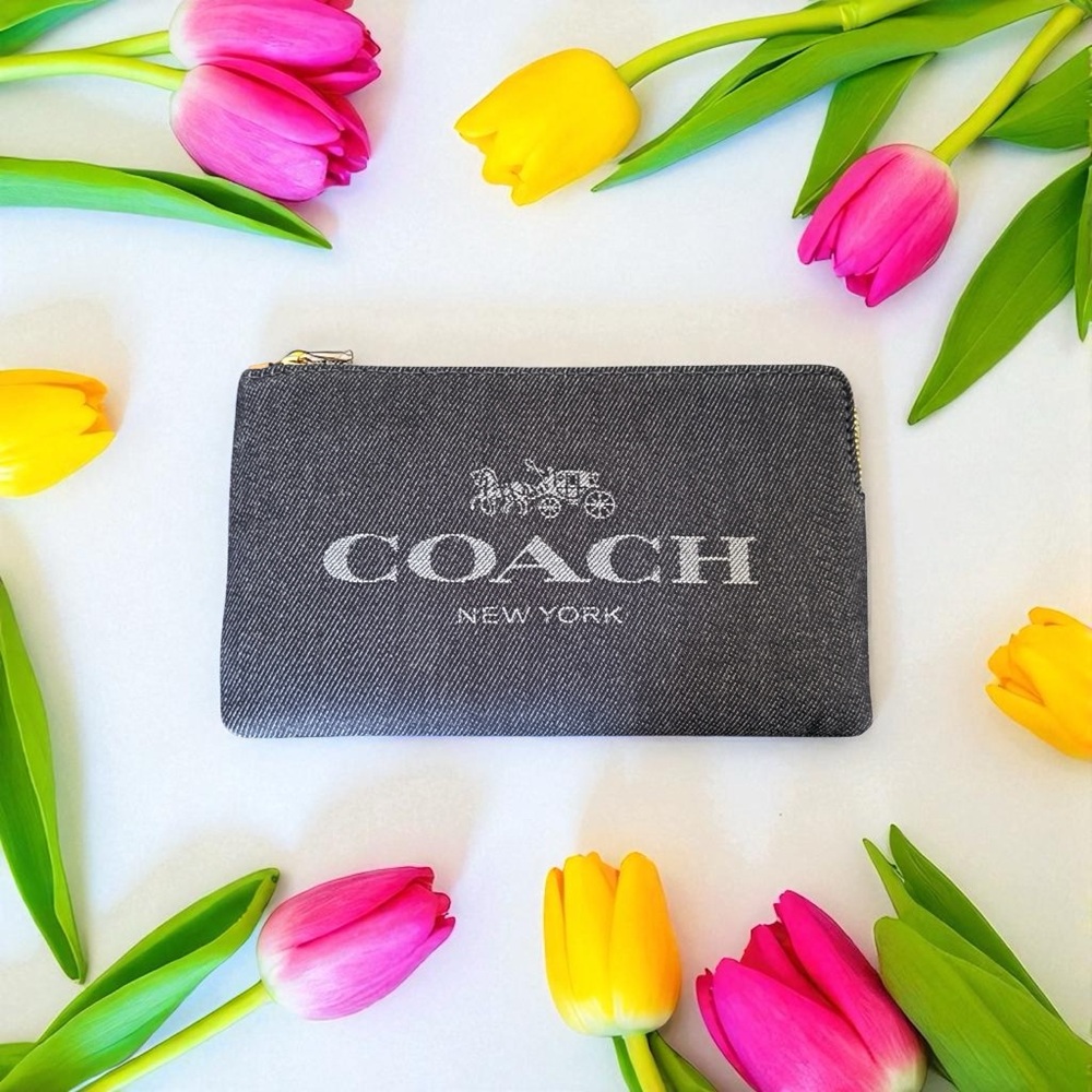 NWT Coach Denim Wristlet